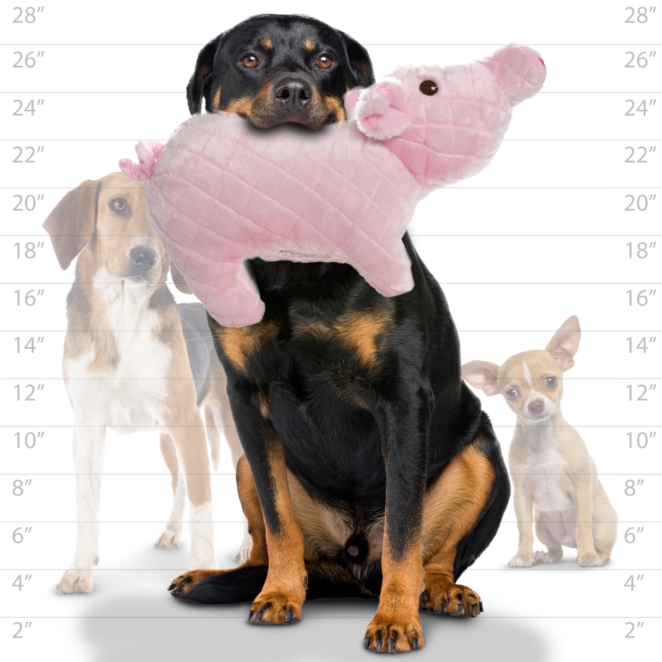 Mighty Massive Farm Piglet Durable Plush Squeaky Dog Toy