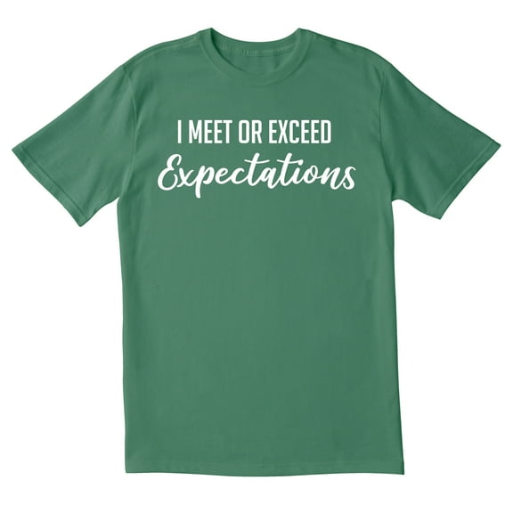 TotallyTorn I Meet Or Exceed Expectations Novelty Sarcastic Funny Mens Graphic T Shirts
