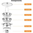 thumbnail image 4 of Chafing Dish Buffet Set 2 Pack 5 QT, Stainless Steel Round Chafing Dishes for Buffet With Lid Holder & Glass Lid, Buffet Servers and Warmers for Parties, Wedding, Camping, Dinner, Gold, 4 of 8