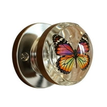 COOLHOOD Artistics Crystals Resin Door Knob With Florals Designs Nature Inspire Handcraft Bedroom Decoration for Home Improvement