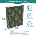 thumbnail image 3 of FORMRS 3 Ring Binder 1.5 inch with Pockets Clip Board 200 Sheets Capacity, Hand Drawn Christmas Trees, 3 of 8