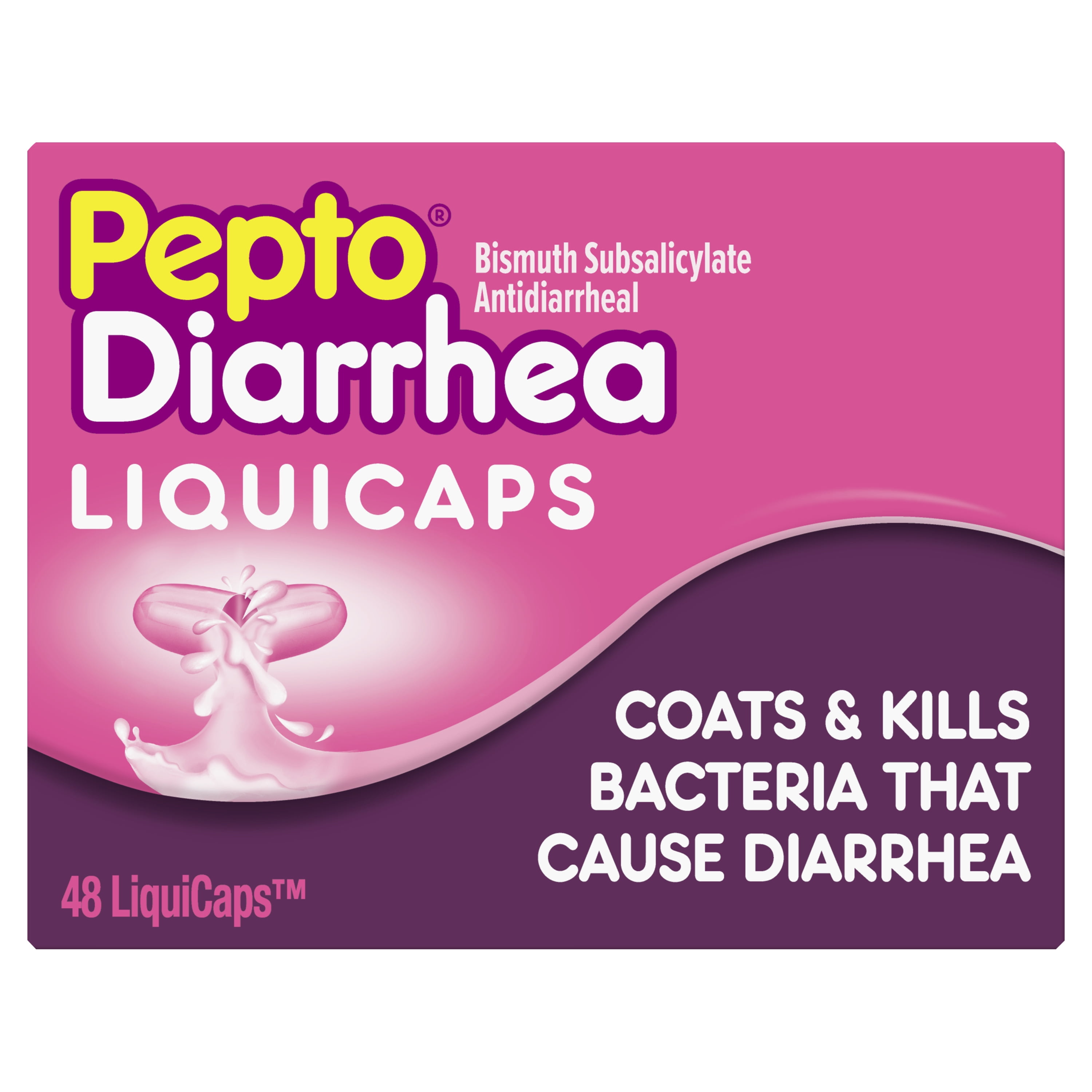 Pepto Bismol Anti Diarrhea Fast Relief Liquicaps, 48 Ct