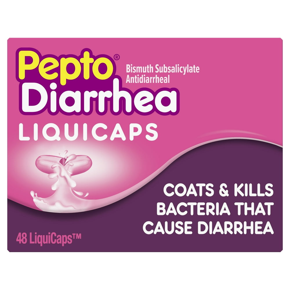 Pepto Bismol Anti Diarrhea Fast Relief LiquiCaps, 48 Ct