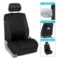 thumbnail image 3 of FH Group Neoprene Universal Car Seat Covers Fit For Car Truck SUV Van - Full Set Black, 3 of 9