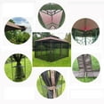 thumbnail image 5 of Perfect Garden 13x10ft Patio Gazebo, Metal Frame with Double Roof and Mosquito Net, Brown, 5 of 5