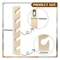 thumbnail image 4 of 4 PCS Hat Rack for Wall Wooden Baseball Caps Organizer Wall Mount Baseball Hat Holder Vertical Hat Racks for Closet, 4 of 5