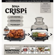 Ninja Crispi Glass Air Fryer 4-Qt, 4-in-1, Air Fry Bake Recrisp, Portable, Dishwasher Safe, FN101ST Stone