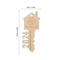 thumbnail image 2 of 2pcs Wood Craft Key Cutouts Blank Unfinished Key Slices Pendants Diy Wood Key Cutouts, 2 of 8