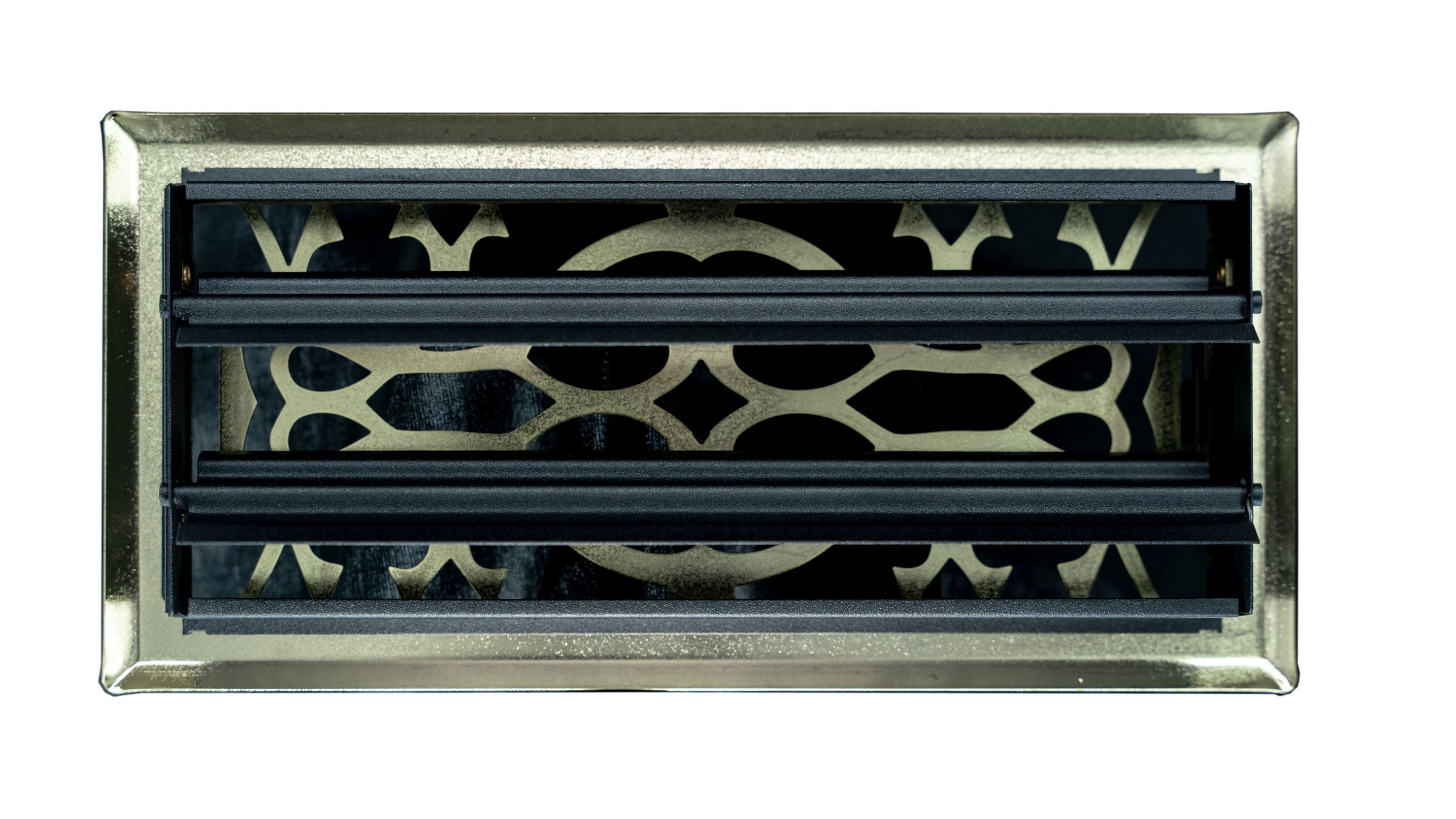 10 in. W x 4 in. H Floor Register in Wicker Design and Oiled Bronze for Duct Opening