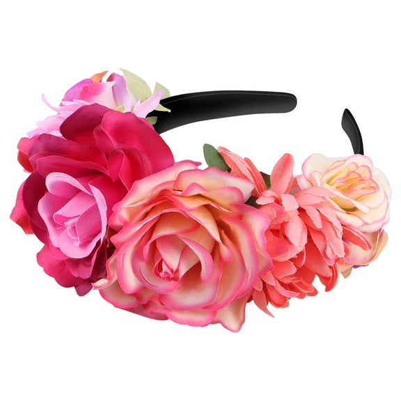 WHAMVOX  Floral Headdress Party Fiesta Flower Headband Headbands for Women Woman