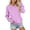 A01 Light Purple, variant on V Neck Sweatshirts Women Cute Casual Style Cozy Sweaters Loose Fit Long Sleeve Pullover Tops Fall Winter Outfits Clothes