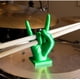 thumbnail image 1 of Expositor de baquetas para bateristas, divertido soporte para varitas de baterista, base de madera con marco de metal, plegable y portátil de 2 niveles, para oficina, regalo para bateristas,, 1 of 7