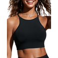 thumbnail image 1 of Top de Bikini CRZ YOGA Cuello Alto con Espalda Racer y Relleno Negro S, 1 of 6