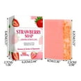 thumbnail image 3 of Kokovifyves Fresh Strawberry Soap Deeply Cleanses The Nourishes and Moisturizes Enjoys Sweet Fruit Aroma 100g, 3 of 9