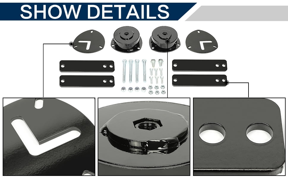 Kojem 2" Lift Kit Steel for 1990-1998 Honda ACTY HA4 Models Black Powder Coated Steel