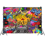 90s Backdrop Hip Hop Dance Music Disco Phootshoot Party Photo Background Banner