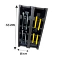 thumbnail image 4 of Phasa Par Tope Estacionamiento 56cm Hule Negro Reflejante Kit uso rudo, 4 of 5