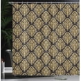 thumbnail image 4 of Ambesonne Autumn Damask Shower Curtain, Victorian Pattern Art, 69"Wx84"L, Charcoal Grey and Pale Camel, 4 of 5
