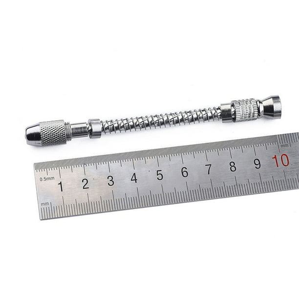 Fiudx Mini Juego de Taladros Manuales, 20 Brocas de Precisión, Herramienta Versátil para Taladrar Metal, Plástico y Madera, Reparaciones de Bricolaje y Electrónica. Diseño Compacto, 11,2 Cm de Longit