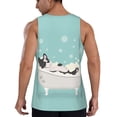 thumbnail image 3 of Gaeub French Bulldog Taking a Bath Men's Athletic Tank Top, Workout Sleeveless Shirts, Running Tank Tops for Gym, Running, Training - 4X-Large, 3 of 9