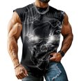 thumbnail image 6 of Yopmin Skull Tank Top Men Skull Crew Neck Fashion Workout Tank Tops Gothic Sleeveless Shirts for Sports Workout, 6 of 6