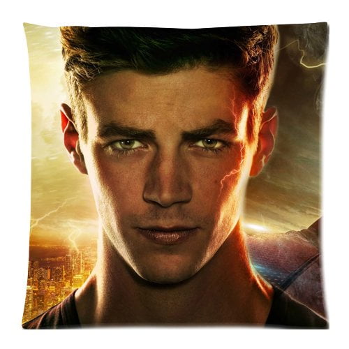 QIFEIHA The Flash Barry Allen Pillowcase Cushion Cover Two Sides Printing Size 18x18 inch