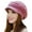 Purple, variant on HUANLEDASH Women Winter Hat Thick Plush Knitted Short Brim Heat Retention Windproof Headgear Solid Color Commuting Outdoor Beanie