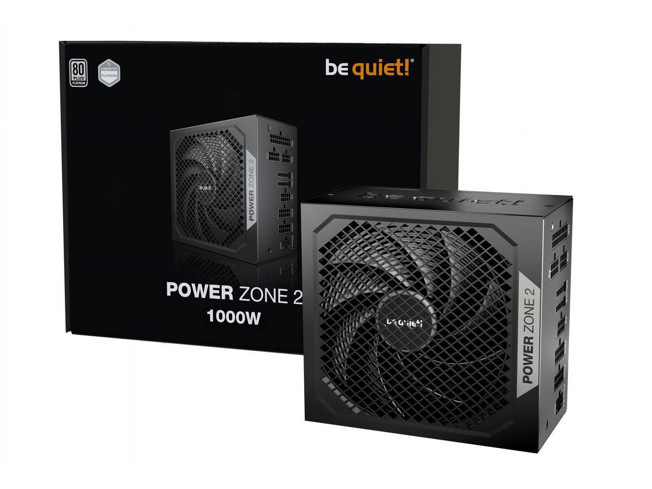 be quiet Power Zone 2 1000 W ATX12V 3.1 80 PLUS® Platinum and Cybenetics Platinum  efficiency (up to 94%) Modular Power Supplies