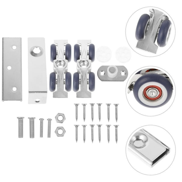 OULII Silver Zinc Alloy Door Track Roller for Sliding Barn Door Guide with Prevent Excessive Sliding 1Pc