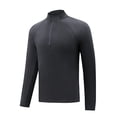 thumbnail image 3 of Linfrsh Tops for Men Quarter Zip Pullover for Men Mock Neck Sweatshirt Lightweight Men's Long Sleeve Golf Shirt, 3 of 7