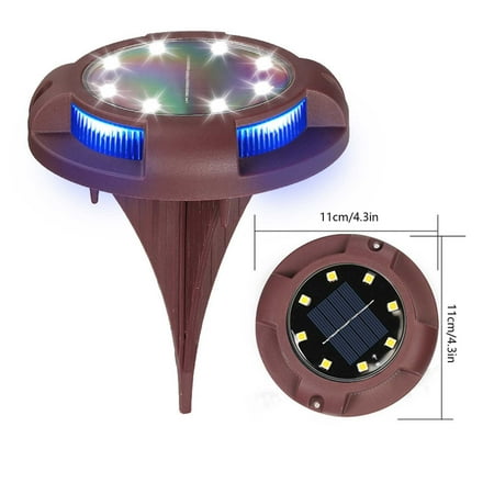 

4Pcs LED Solar Lights Underground Buried Garden Roadway Outdoor Wall Lamp 8 LED Solar Lights
