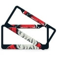 thumbnail image 2 of 2 Pack Cool Santa License Plate Frames Christmas License Plate Frames Cover Holders Metal 2 Holes for Girl Women Men Vehicles, 2 of 6