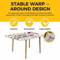 thumbnail image 4 of Christmas Santa Table Cloths for 4 Foot Rectangle Tables, Winter Xmas Snowflakes Tree on Linen Patio Waterproof Elastic Fitted Tablecloths, Washable Rectangular Table Cover for Camping, 4 of 8