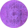 thumbnail image 1 of Ahgly Company Indoor Round Oriental Purple Industrial Area Rugs, 8' Round, 1 of 4