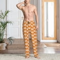thumbnail image 4 of Salouo Cute Fox Faces Pattern Print Pajama Pants for Men, Lounge Pants Elastic Waistband Casual Men's sleepwear Loungewear Sleep Pajama Pant -X-Large, 4 of 7