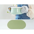 thumbnail image 5 of REGALWOVEN 6 Pack Silicone Placemats for Kitchen Dining Table Decor Washable Heat Resistant Table Placemats Wipeable Table Mat Green 15*10in, 5 of 7