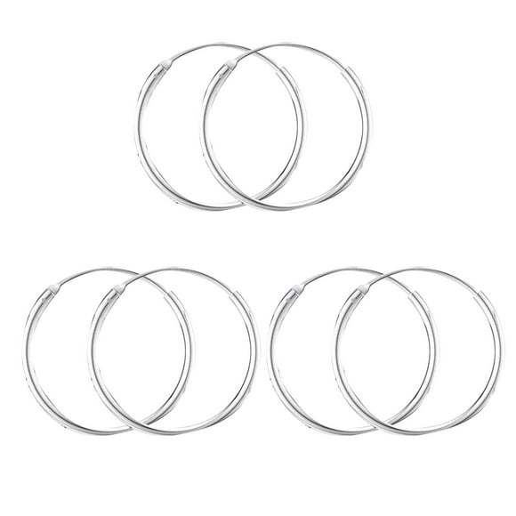 MKLEKYYHoop Earrings for Women Silver Hoop Earrings Cartilage Earring Small Hoop Earrings for Women Men Girls 3 Pairs Of 925 Silver Tragus Earrings Nose Lip Rings (8Mm/10Mm/12Mm/14Mm/16Mm/18Mm/20Mm)