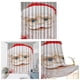 thumbnail image 2 of 2 cortinas de ducha de baño de tela de poliéster impermeables, paneles transparentes decorativos, 9 ganchos Style3, 2 of 9