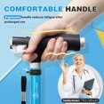 thumbnail image 3 of Bastón BeneCane Quad Cane con dos luces LED, base grande, mango en T y ligero, ajustable, de cuatro puntas, resistente, para hombres y mujeres (azul), 3 of 5