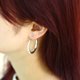 thumbnail image 5 of Pendientes de aro ALEXCRAFT en forma de luna de plata de ley 925, 5 of 8