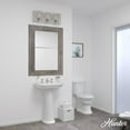 thumbnail image 3 of Hunter - Gablecrest 3-light Distressed White, Medium Size Vanity Light, Dimmable, Transitional Style, for Bedrooms, Dining, Living Rooms - 19397, 3 of 8