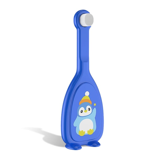 Wosthever Cepillo de de silicona de mano en forma de U, boquilla para niños enteros, de doble cara, suministros de viaje de limpieza Suministros de limpieza para el hogar Azul