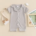 thumbnail image 2 of Okbabeha Newborn Baby Girl Boy Pajama One Piece Romper Sleep Jumpsuit Nightwear Summer Pjs Sleepwear, 2 of 8