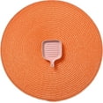 thumbnail image 5 of Braided Placemats for Dining Table Set of 6 - Round 15 inch Woven Heat Resistant Non-Slip Kitchen Table Mats, Orange, 5 of 7
