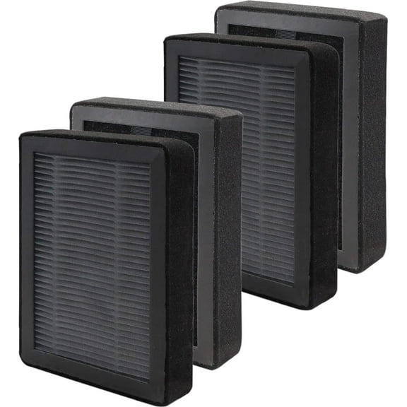 MTP 4X LV-H128 Replacement Filter Levoit Air Purifier Hepa Active Carbon, 6.75" x 4.75" x 1.25 in
