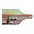 thumbnail image 1 of Wine Cutting Board, Bottle of Wine Against Blossoming Lavender Landscape Country Meadow Picnic, Tempered Glass Cutting and Serving Board, Wine Bottle Shape, Lavender Yellow Green, by Ambesonne, 1 of 1