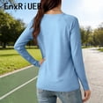 thumbnail image 2 of EnxRiUER Workout Tops for Women Long Sleeve Crew Neck T-Shirt Soft Casual Quick Dry Yoga Golf Shirts, 2 of 9