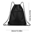 thumbnail image 3 of Mochila con cordón para deportes, viajes, gimnasio, playa y natación: bolsa plegable de nailon ligera para actividades al aire libre, fiestas y uso diario., 3 of 6
