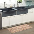 thumbnail image 2 of SoHome Cozy Living Turkish Tile Spice Floral Runner Anti-Fatigue Kitchen Mat, Red/Yellow, 17.5"x55", 2 of 7