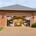 thumbnail image 3 of Pompotops Christmas Holiday Garage Door Banner, Poster Of Christmas Cover Garage Door, Wall Murals, Winter, Outdoor, Large Door Decoration For Interior And Exterior Decoration Of Christmas, 3 of 4